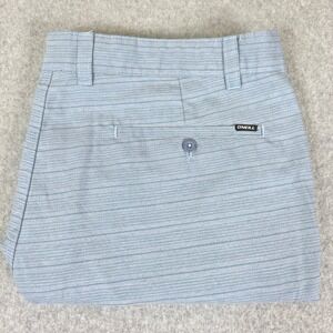 O'Neill  Shorts Men's Size 40 Blue Striped Casual Standard Fit Flat Front